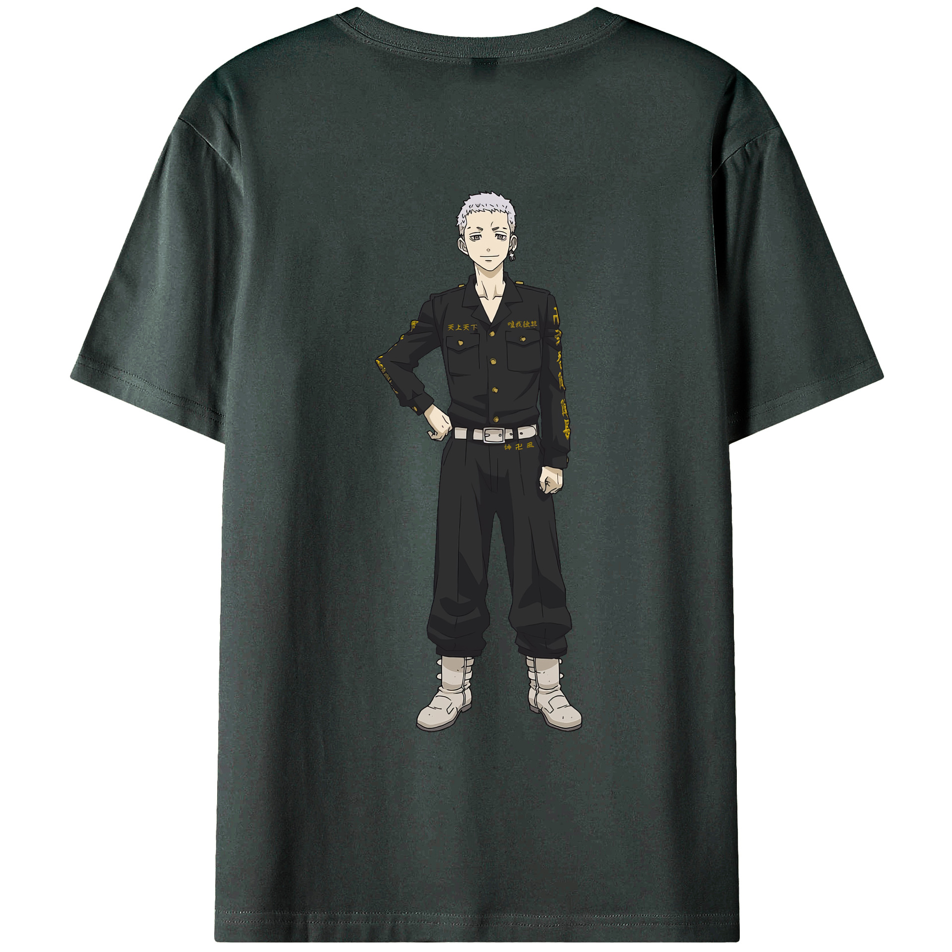 （画像用） 東京リベンジャーズ Tokyo Revengers 綿100％ メンズ半袖Tシャツ（バックプリント） 通気性